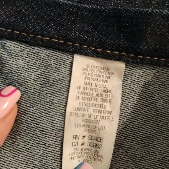 Theory Denim A-line Skirt Sz 8 Lonita C Terni Raw Made In USA - Picture 6 of 8